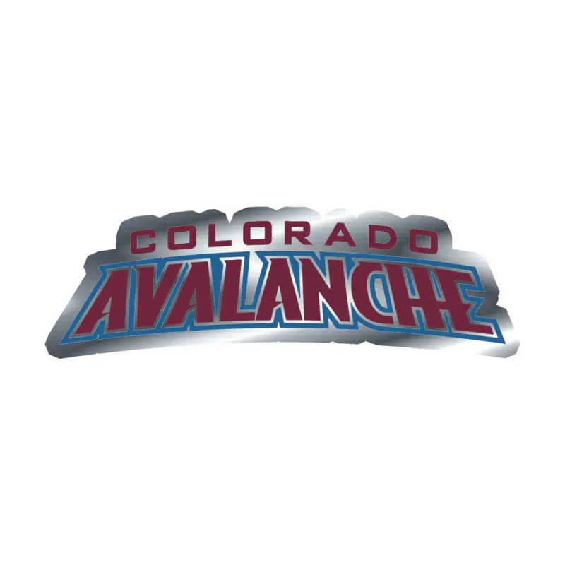 Colorado Avalanche - Name - Silver Chrome Vinyl Sticker - Custom Size