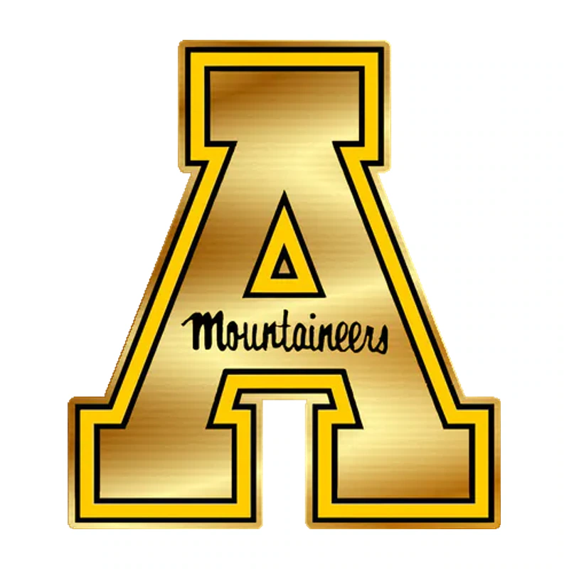 Appalachian State Mountaineers - Image 1 - Gold Chrome Vinyl Decal - Custom Size