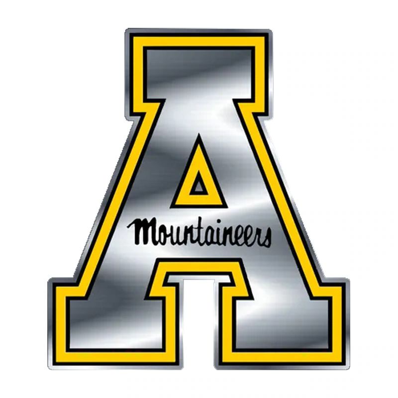 Appalachian State Mountaineers - Image 1 - Silver Chrome Vinyl Decal - Custom Size