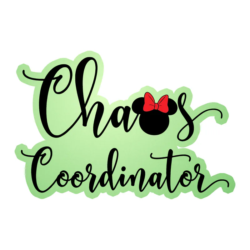Chaos Coordinator Glow in the Dark Vinyl Sticker - Custom Size