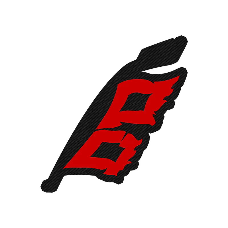 Carolina Hurricanes - Hockey Stick Flag - Carbon Fiber Vinyl Sticker - Custom Size