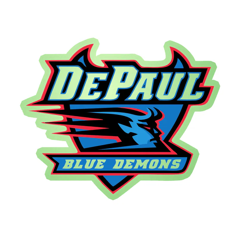 DePaul Blue Demons - Image 1 - Glow in the Dark Vinyl Decal - Custom Size