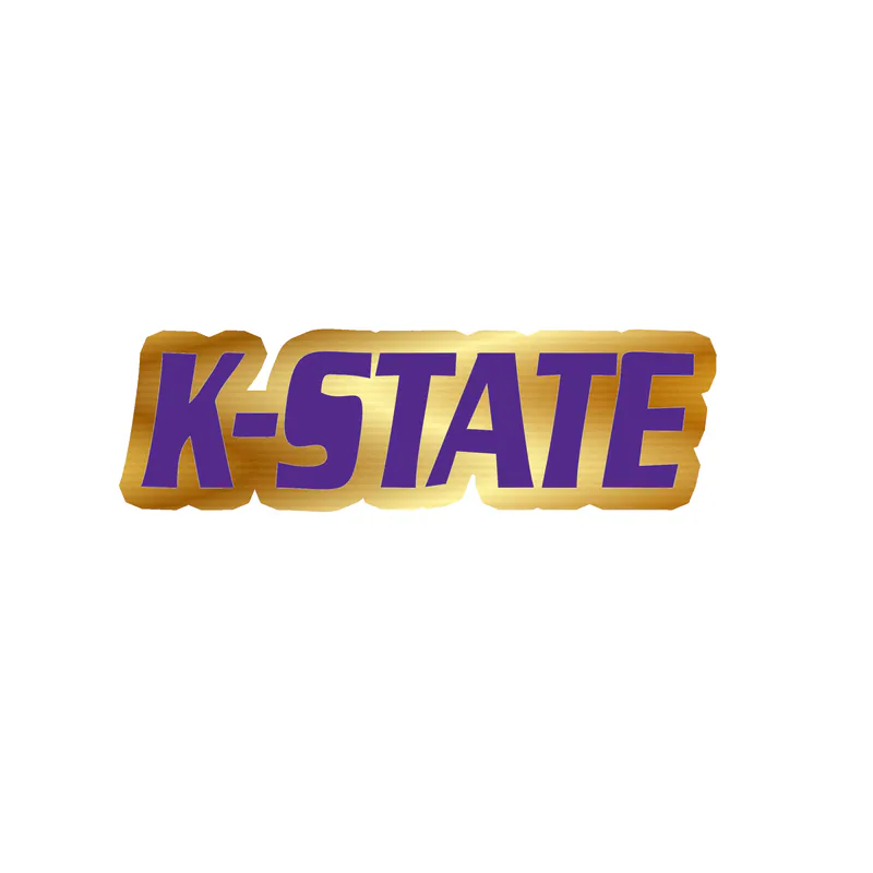 Kansas State Wildcats - Image 2 - Gold Chrome Vinyl Decal - Custom Size