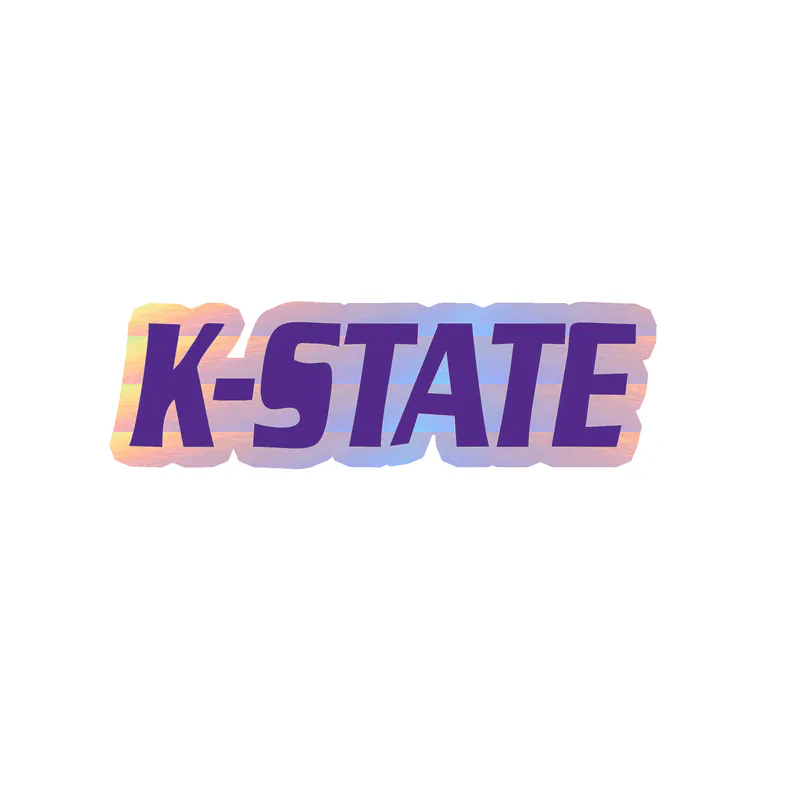 Kansas State Wildcats - Image 2 - Holographic Vinyl Decal - Custom Size