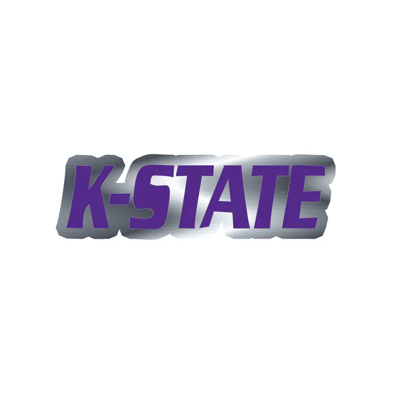 Kansas State Wildcats - Image 2 - Silver Chrome Vinyl Decal - Custom Size