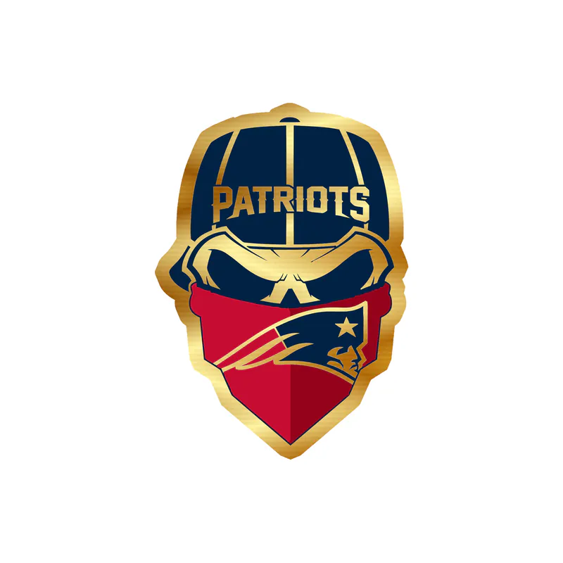 New England Patriots - Image 7 - Gold Chrome Vinyl Sticker - Custom Size