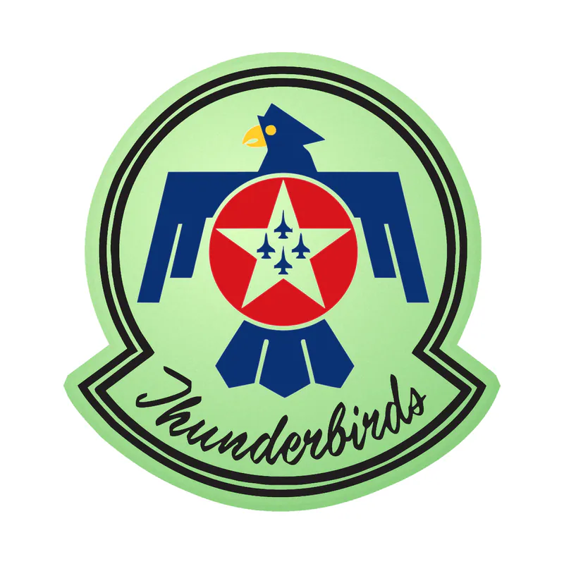 Air Force - Thunderbirds- Glow in the Dark Vinyl Decal