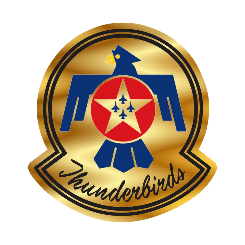 Air Force - Thunderbirds- Gold Chrome Vinyl Decal