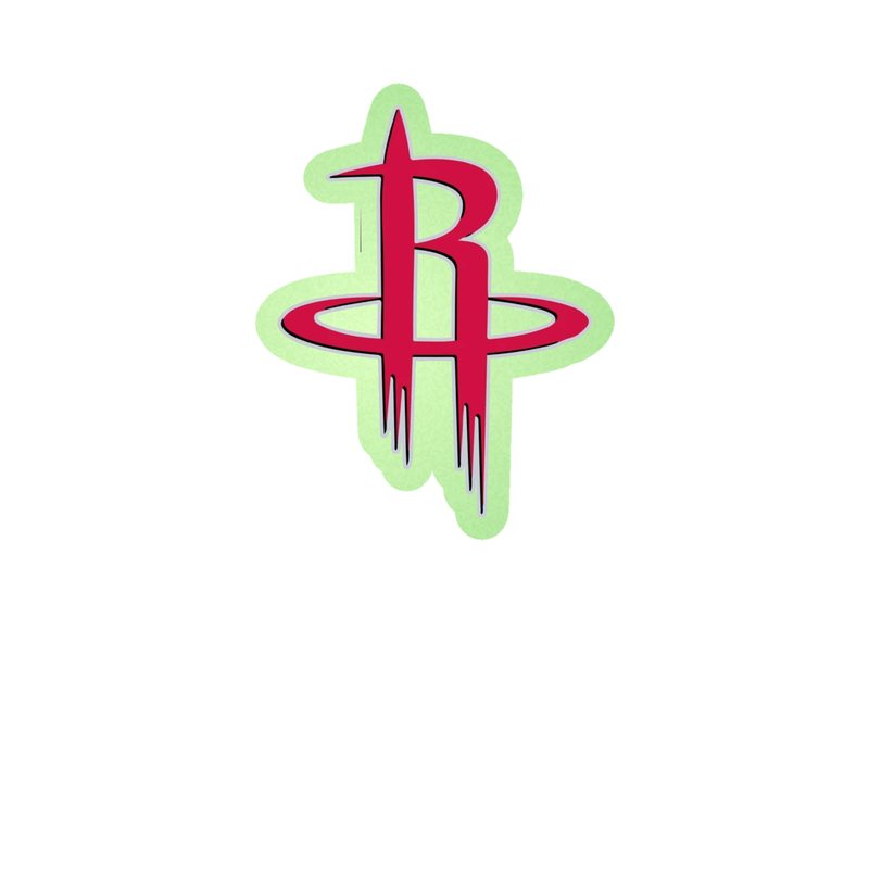Houston Rockets - Image 1 - Glow in the Dark Vinyl Sticker - Custom Size