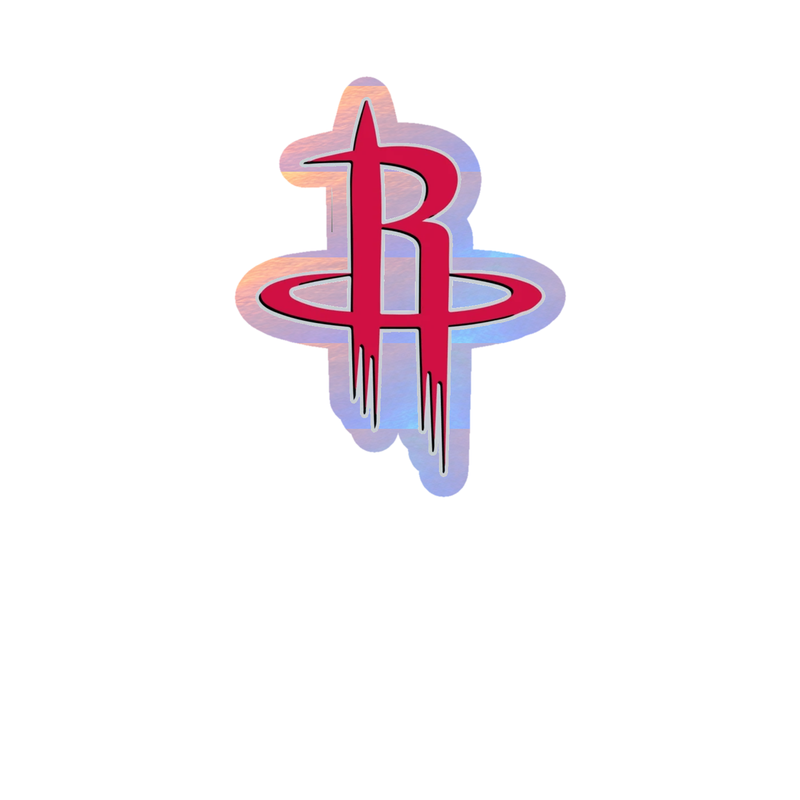 Houston Rockets - Image 1 - Holographic Vinyl Sticker - Custom Size
