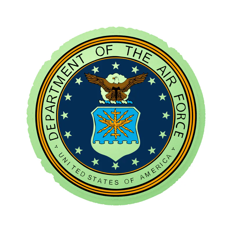 Air Force Seal Glow in the Dark Vinyl Decal