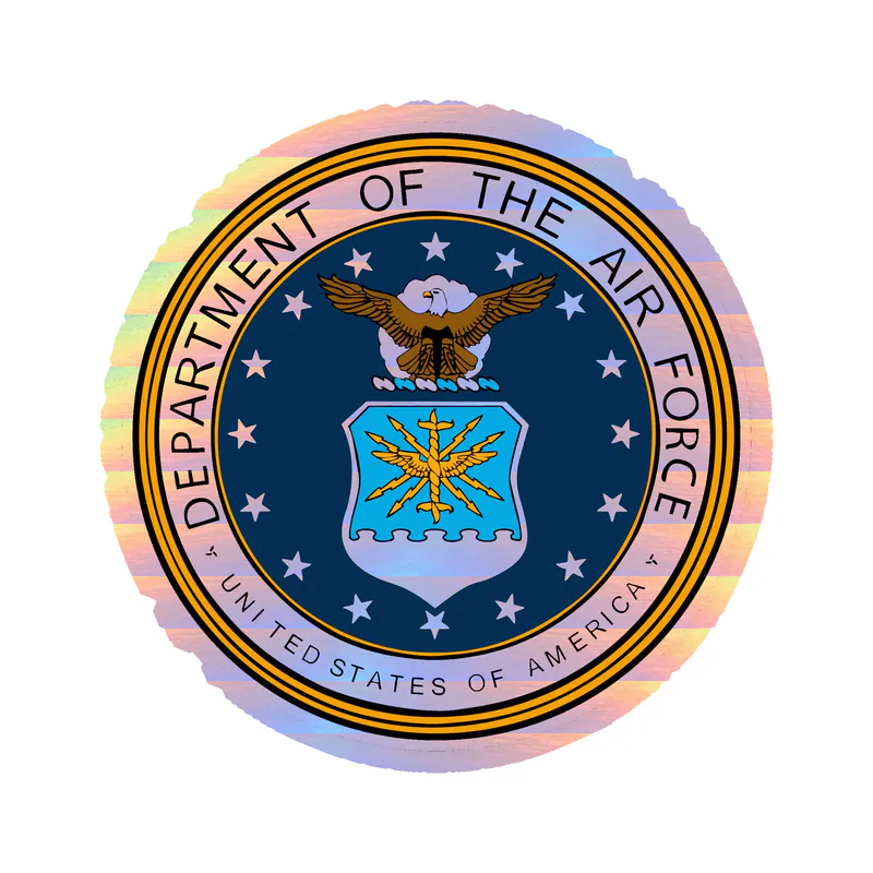 Air Force Seal Holographic Vinyl Decal