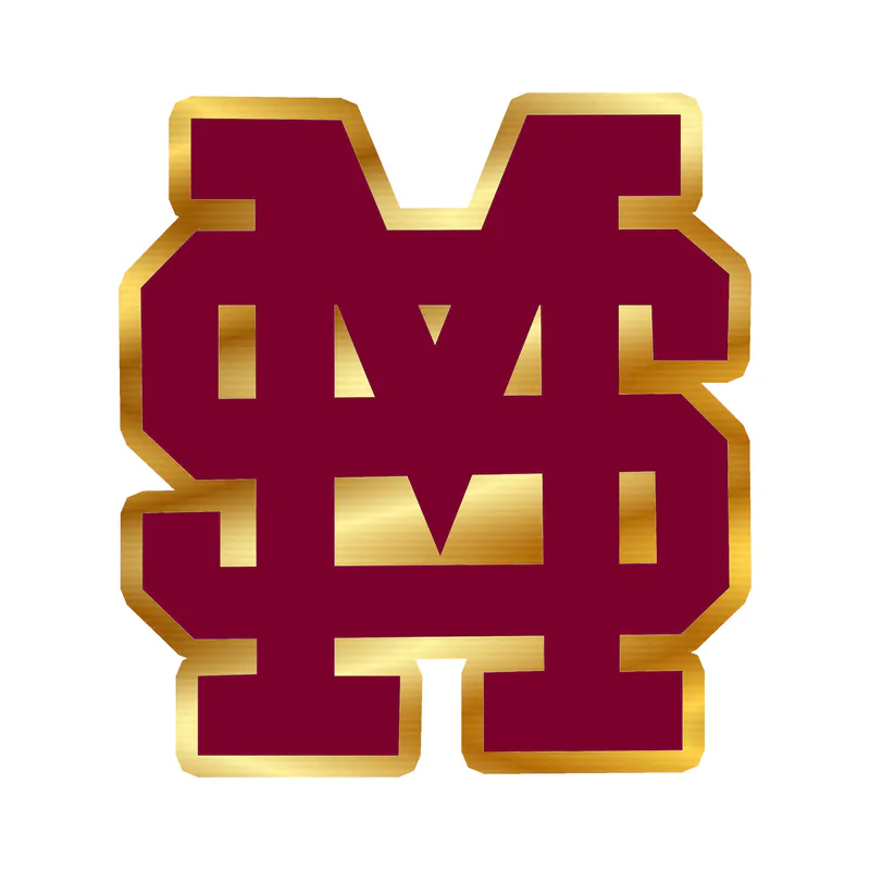 Mississippi State Bulldogs - Image 2 - Gold Chrome Vinyl Decal - Custom Size