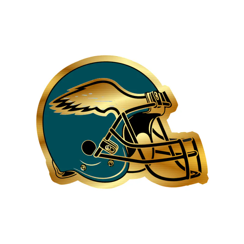 Philadelphia Eagles - Image 13 - Gold Chrome Vinyl Sticker - Custom Size