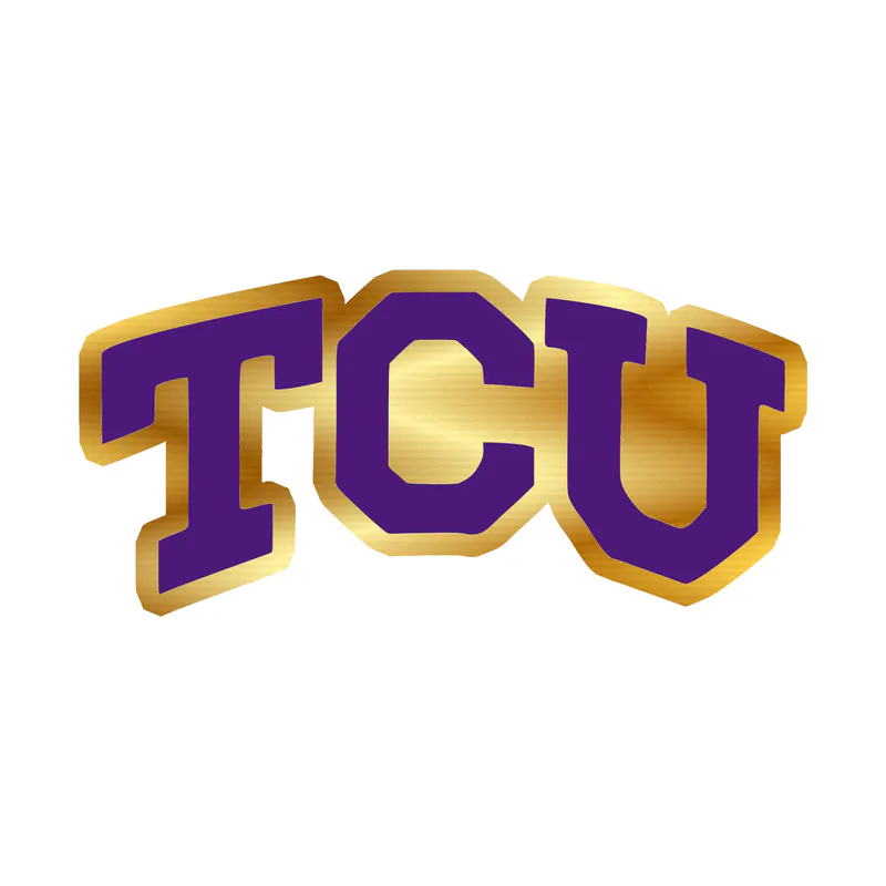 TCU Horned Frogs - Image 8 - Gold Chrome Vinyl Decal - Custom Size