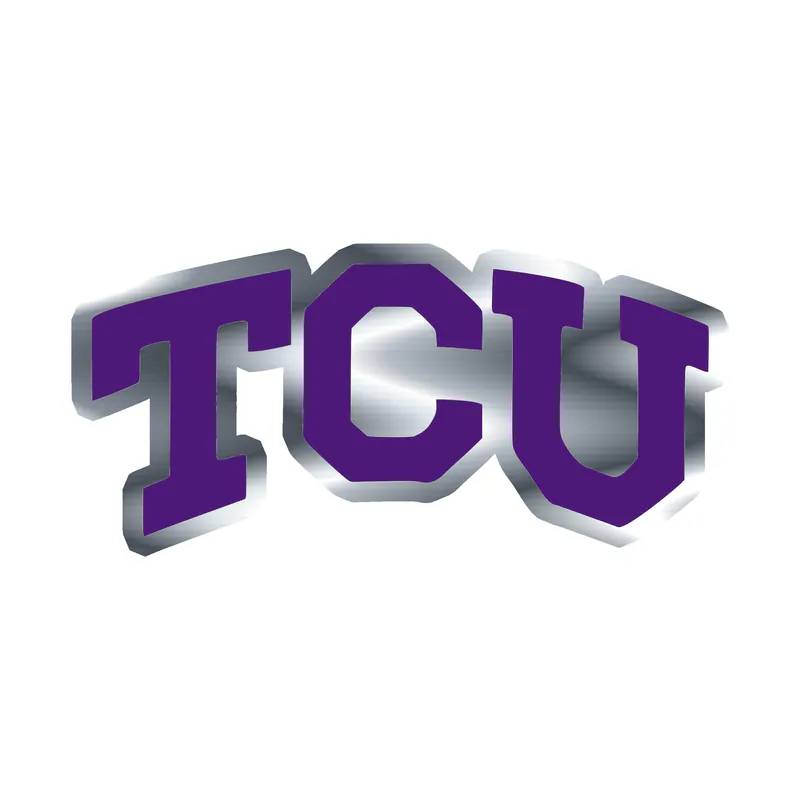 TCU Horned Frogs - Image 8 - Silver Chrome Vinyl Decal - Custom Size