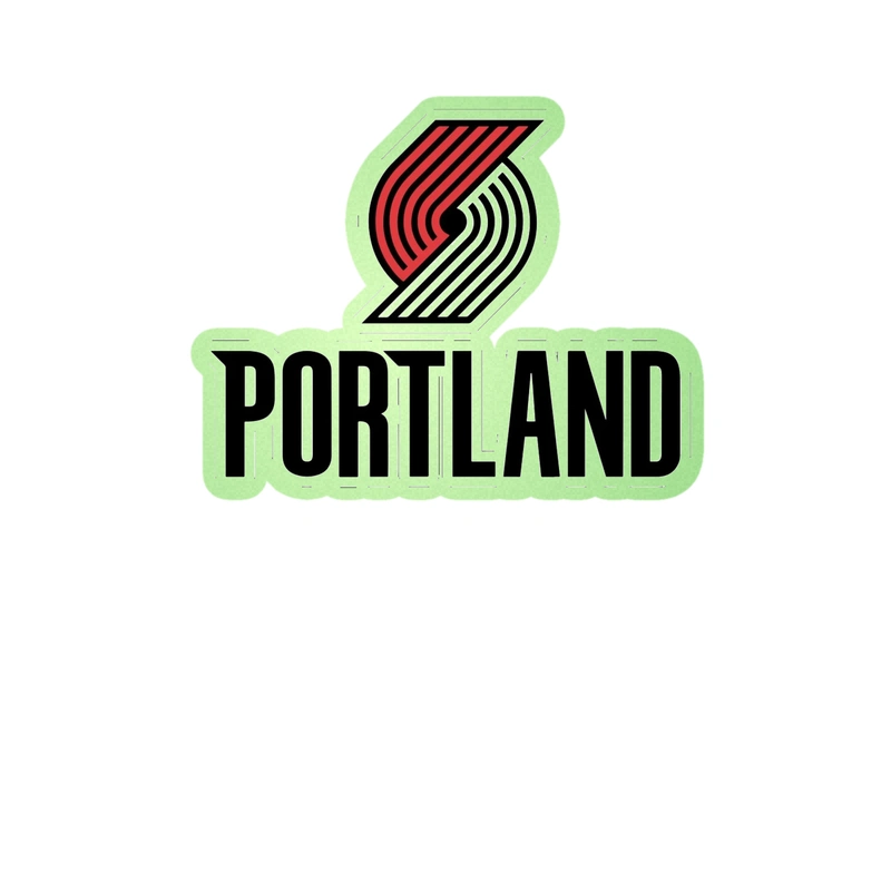 Portland Trail Blazers - Image 6 - Glow in the Dark Vinyl Sticker - Custom Size