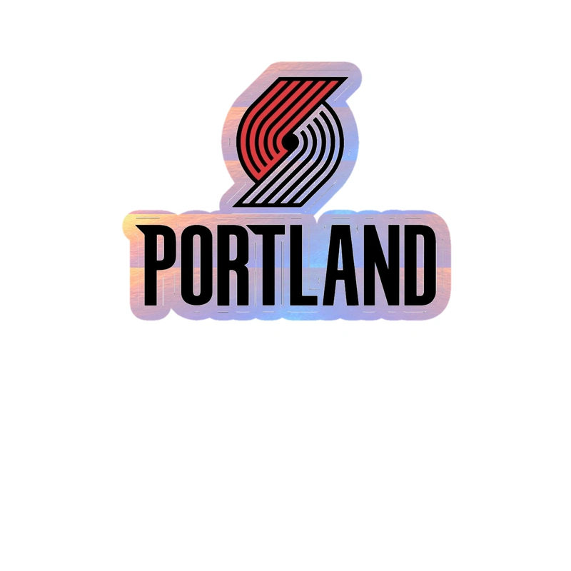 Portland Trail Blazers - Image 6 - Holographic Vinyl Sticker - Custom Size