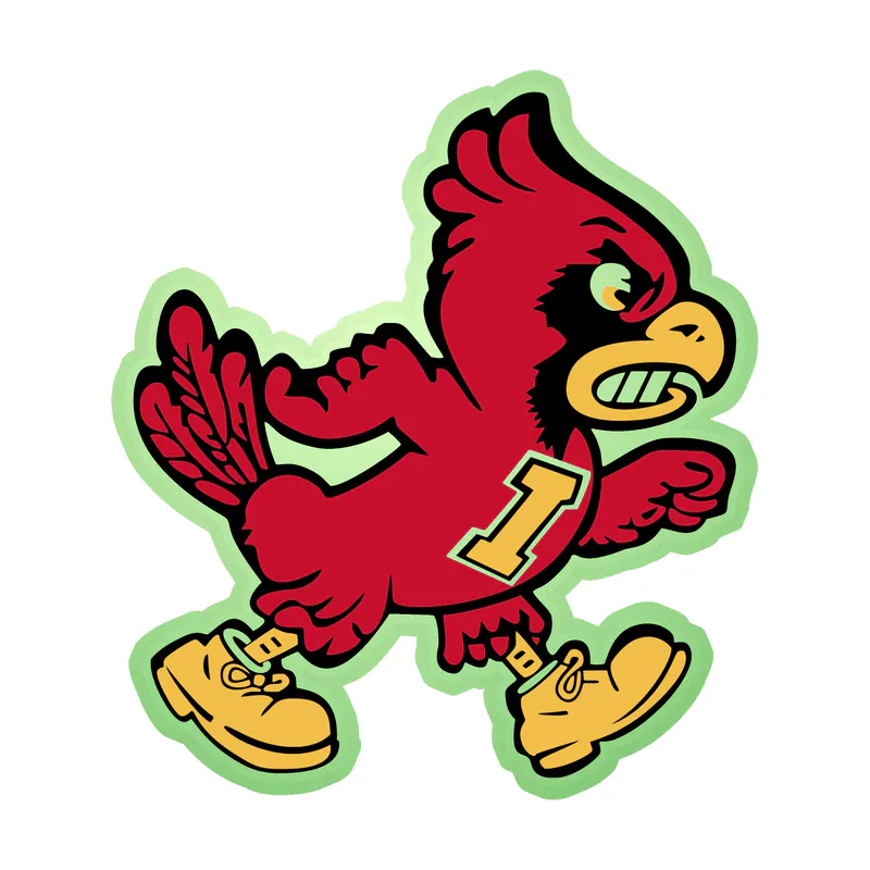 Iowa State Cyclones - Image 3 - Glow in the Dark Vinyl Decal - Custom Size