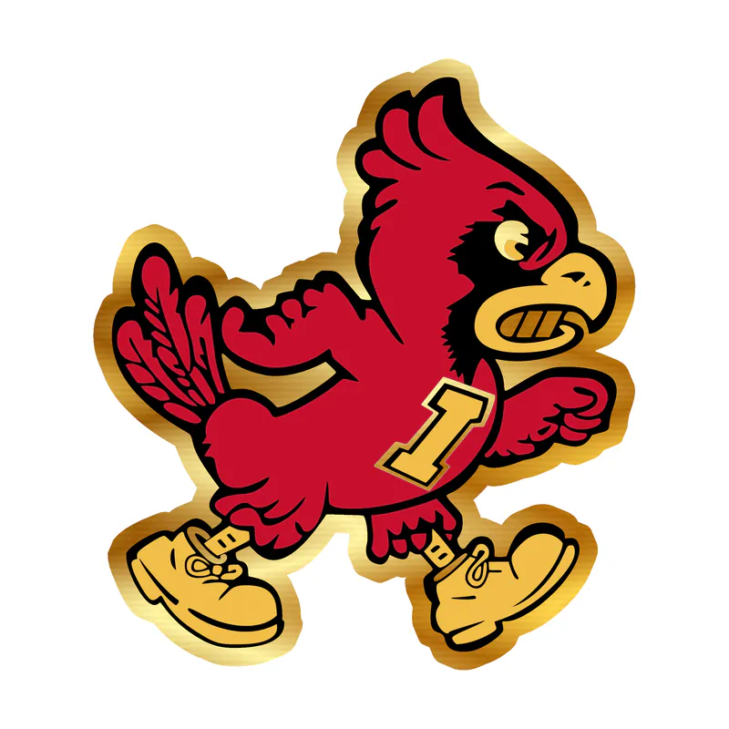 Iowa State Cyclones - Image 3 - Gold Chrome Vinyl Decal - Custom Size