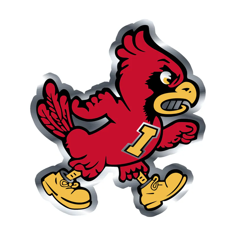 Iowa State Cyclones - Image 3 - Silver Chrome Vinyl Decal - Custom Size