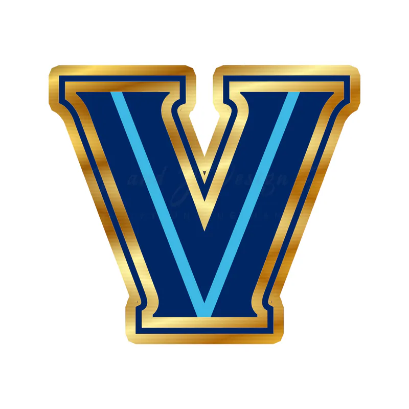 Villanova University - V - Gold Chrome Vinyl Decal