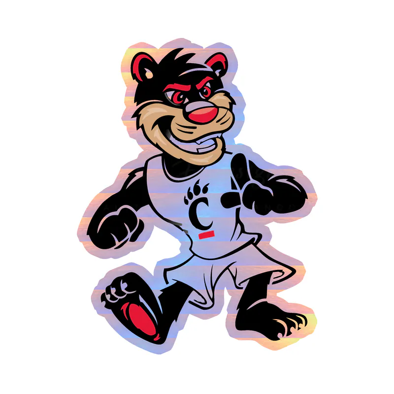 Cincinnati Bearcats - Standing Bearcat - Holographic Vinyl Decal