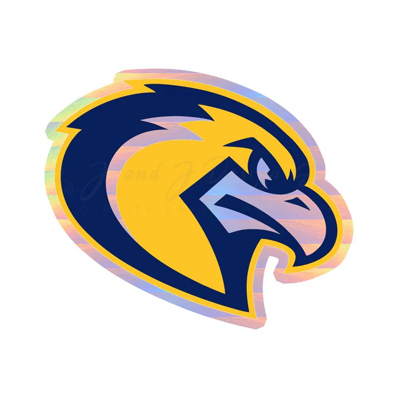 Marquette University - Golden Eagle Head- Holographic Vinyl Decal