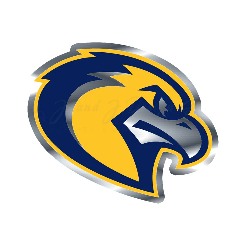 Marquette University - Golden Eagle Head- Silver Chrome Vinyl Decal