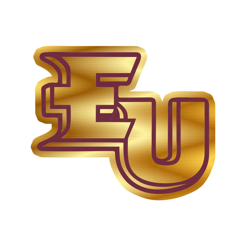 Eastern University Eagles - EU- Gold Chrome Vinyl Decal