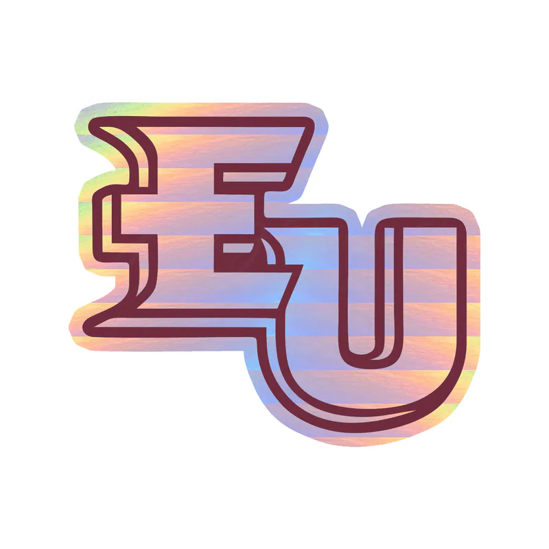 Eastern University Eagles - EU- Holographic Vinyl Decal