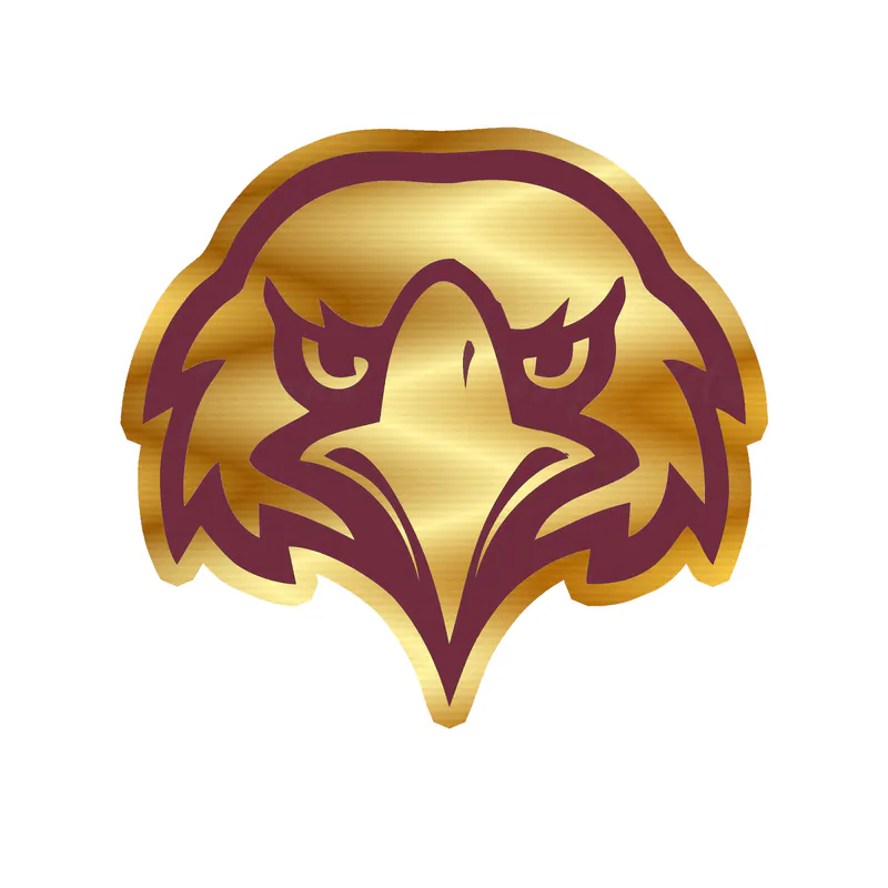 Eastern University - Eagle Head - Gold Chrome Vinyl Decal