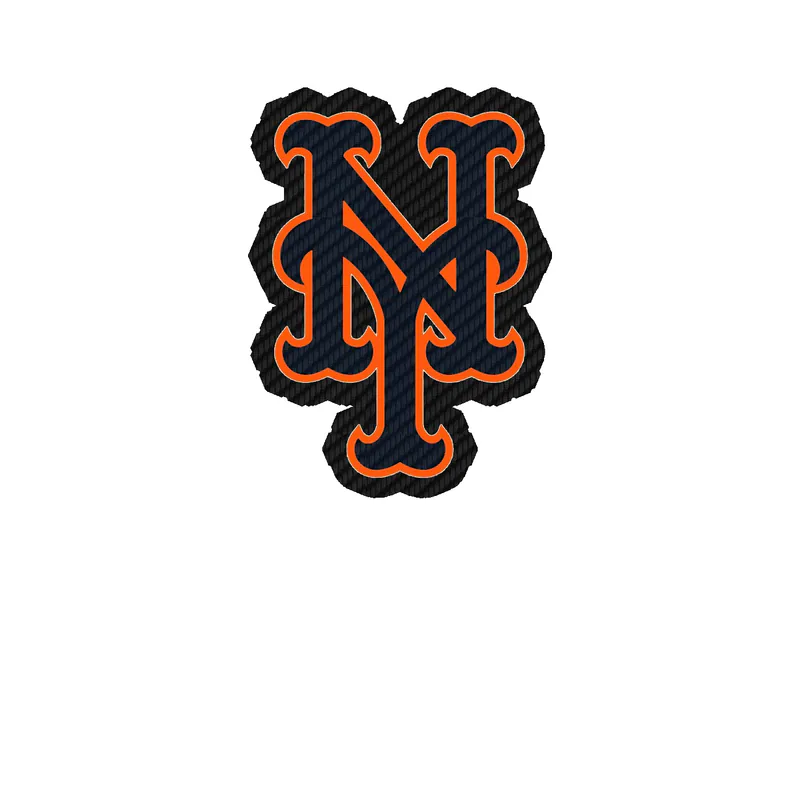 New York Mets - Blue NY - Carbon Fiber Vinyl Sticker - Custom Size
