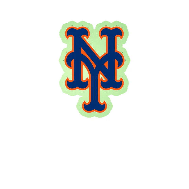 New York Mets - Blue NY - Glow in the Dark Vinyl Sticker - Custom Size