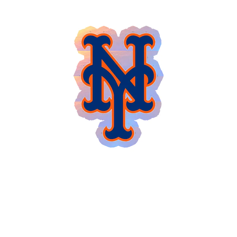 New York Mets - Blue NY - Holographic Vinyl Sticker - Custom Size