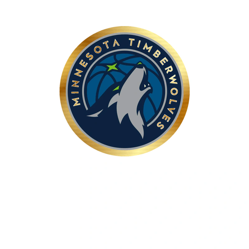 Minnesota Timberwolves - Image 2 - Gold Chrome Vinyl Sticker - Custom Size