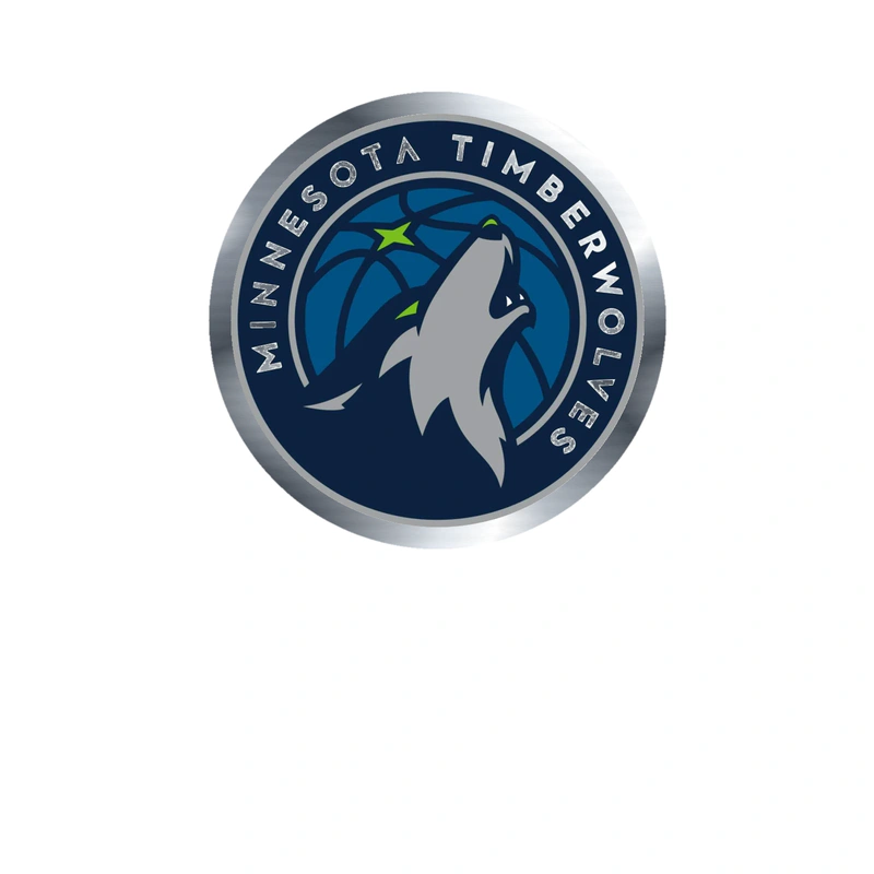 Minnesota Timberwolves - Image 2 - Silver Chrome Vinyl Sticker - Custom Size