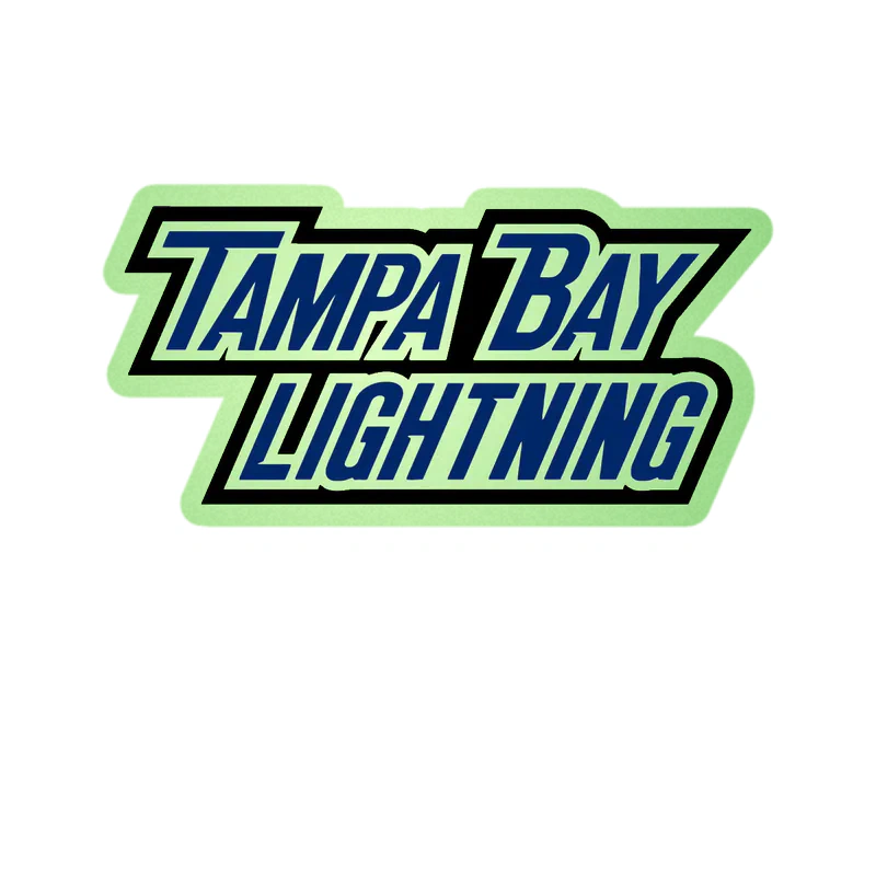 Tampa Bay Lightning - Name - Glow in the Dark Vinyl Sticker - Custom Size