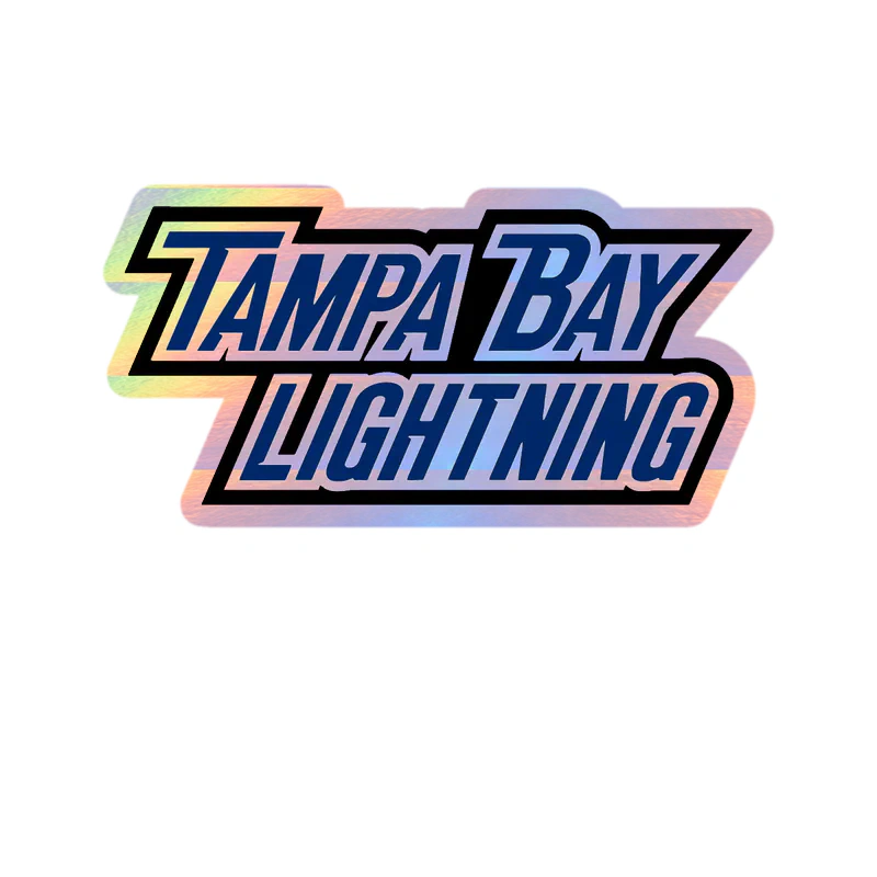 Tampa Bay Lightning - Name - Holographic Vinyl Sticker - Custom Size
