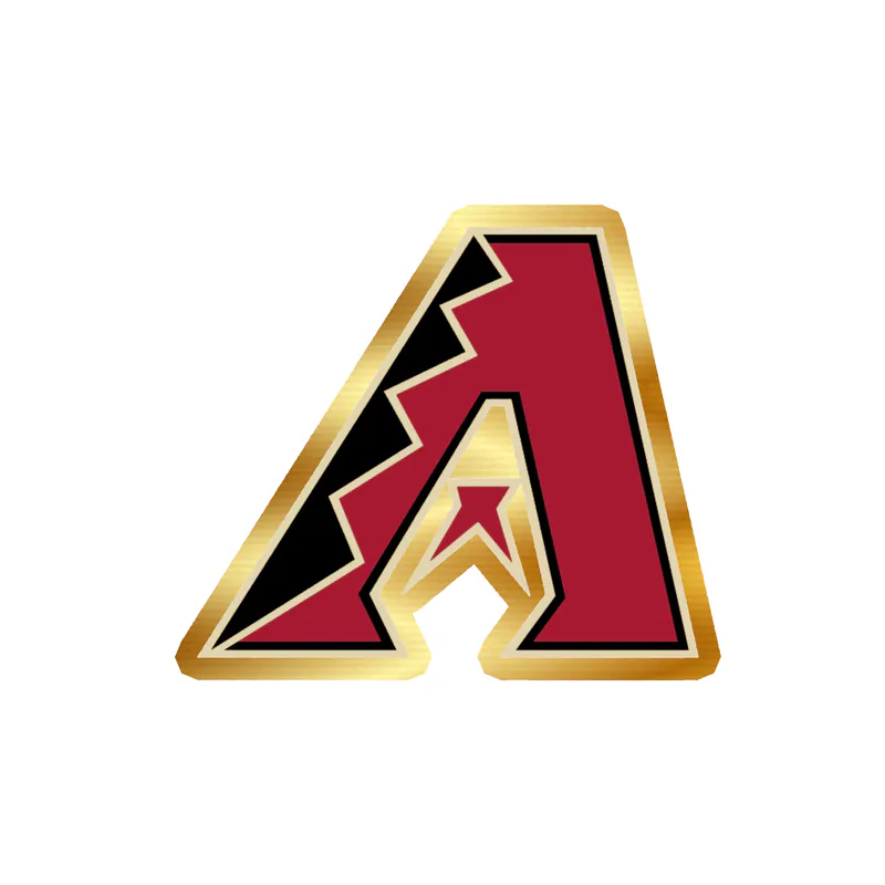 Arizona Diamondbacks - A - Gold Chrome Vinyl Sticker - Custom Size