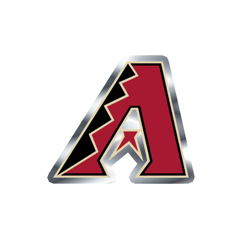 Arizona Diamondbacks - A - Silver Chrome Vinyl Sticker - Custom Size