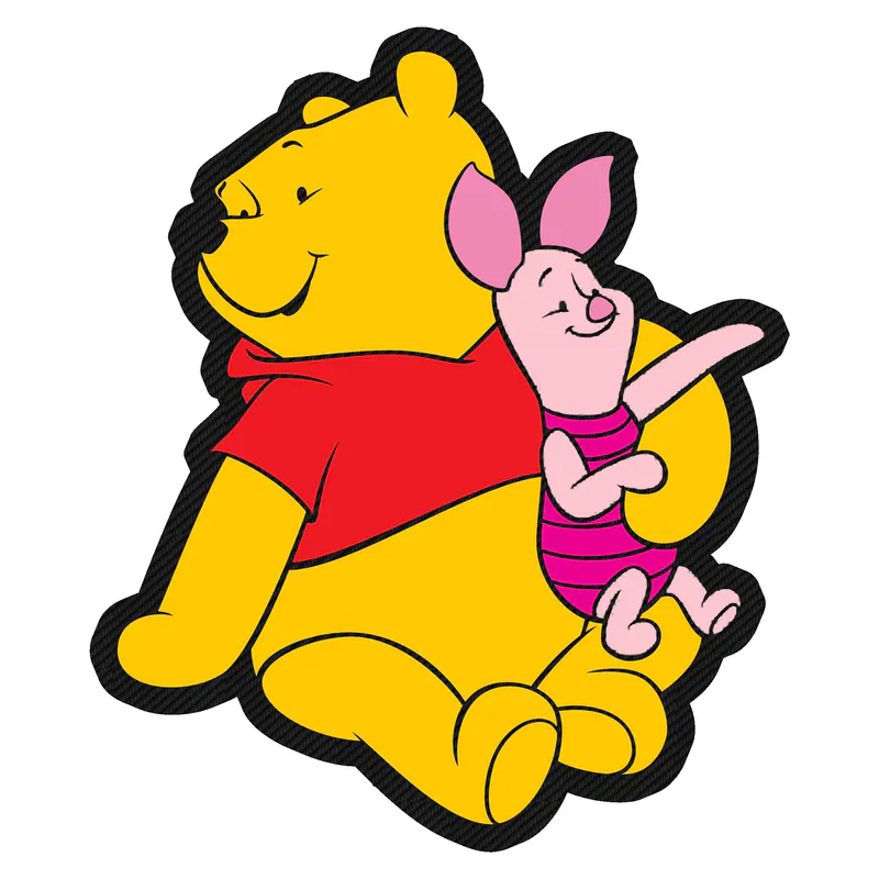 Winnie The Pooh - Pooh and Piglet - Carbon Fiber Vinyl Sticker - Custom Size