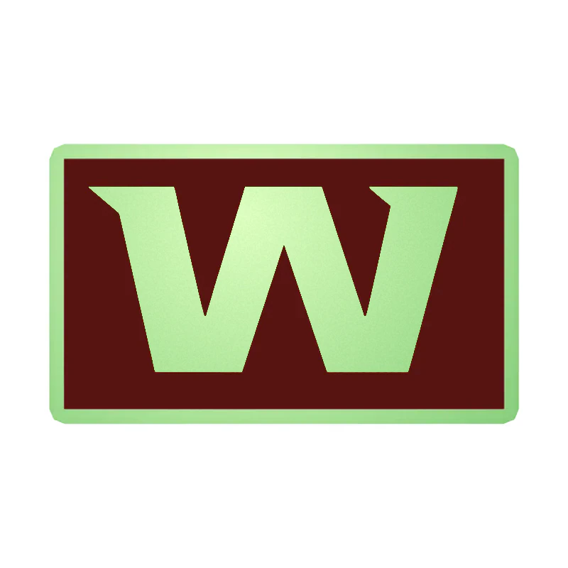 Washington Commanders - Burgundy Square- Glow in the Dark Vinyl Sticker - Custom Size