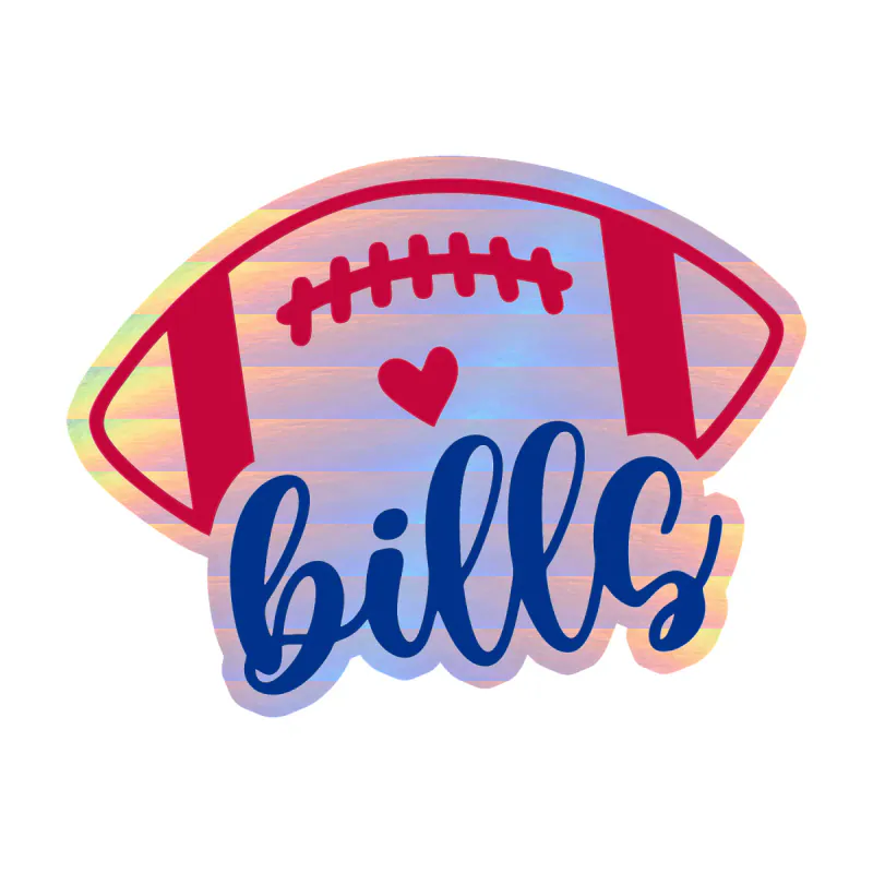 Buffalo Bills - Football - Holographic Vinyl Sticker - Custom Size