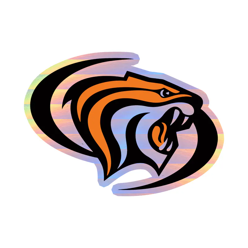 University Of The Pacific Tigers Holographic Vinyl Decal - Custom Size