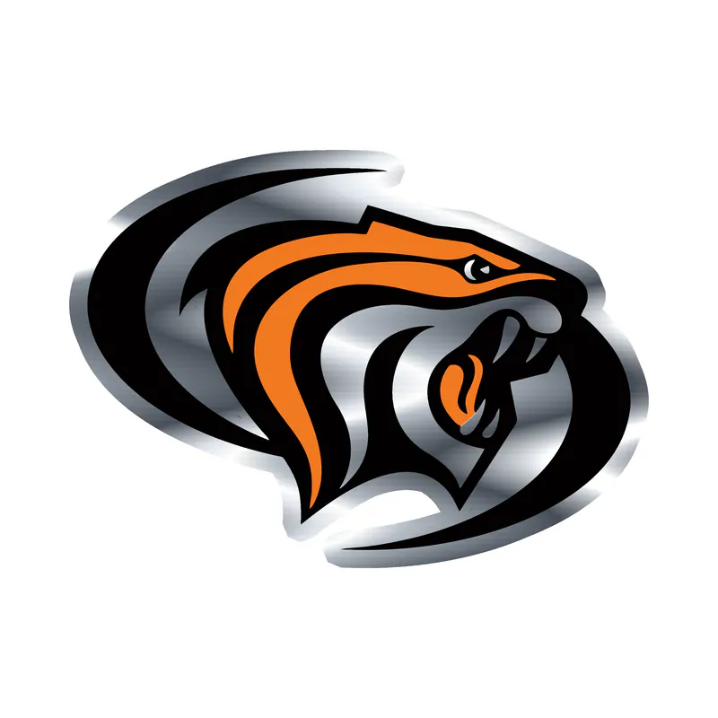 University Of The Pacific Tigers Silver Chrome Vinyl Decal - Custom Size
