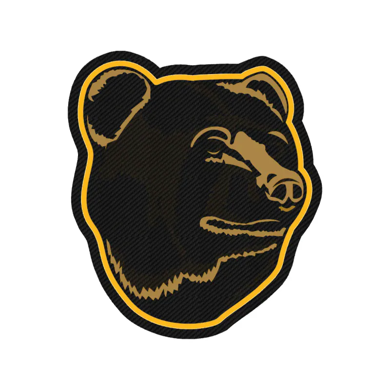 Boston Bruins - Bear's Head- Carbon Fiber Vinyl Sticker - Custom Size