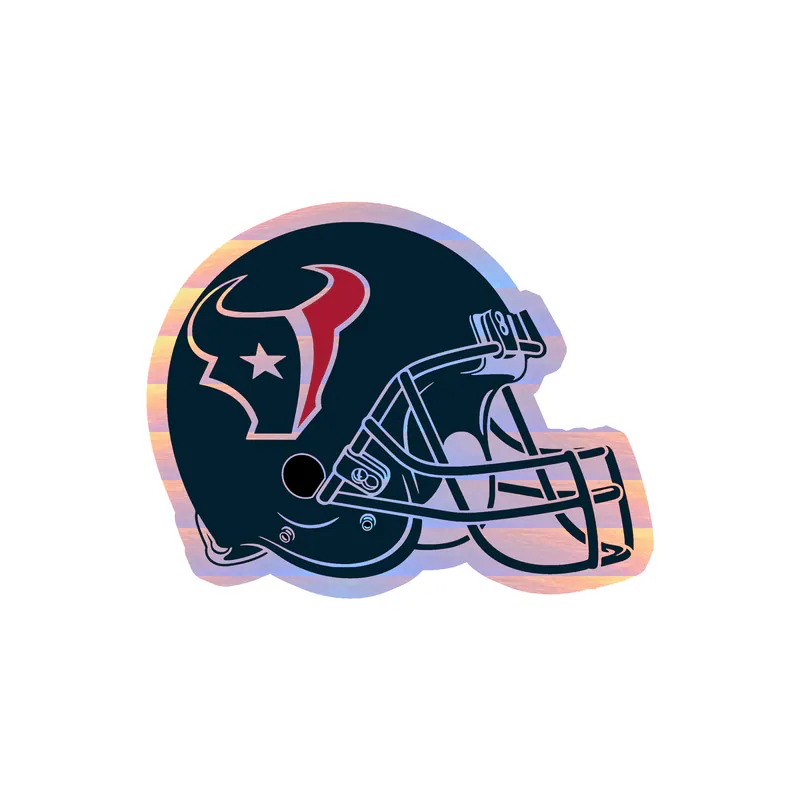 Houston Texans - Helmet - Holographic Vinyl Sticker - Custom Size