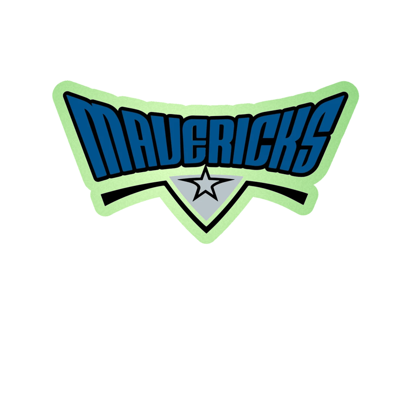 Dallas Mavericks - Mavericks - Glow in the Dark Vinyl Sticker - Custom Size