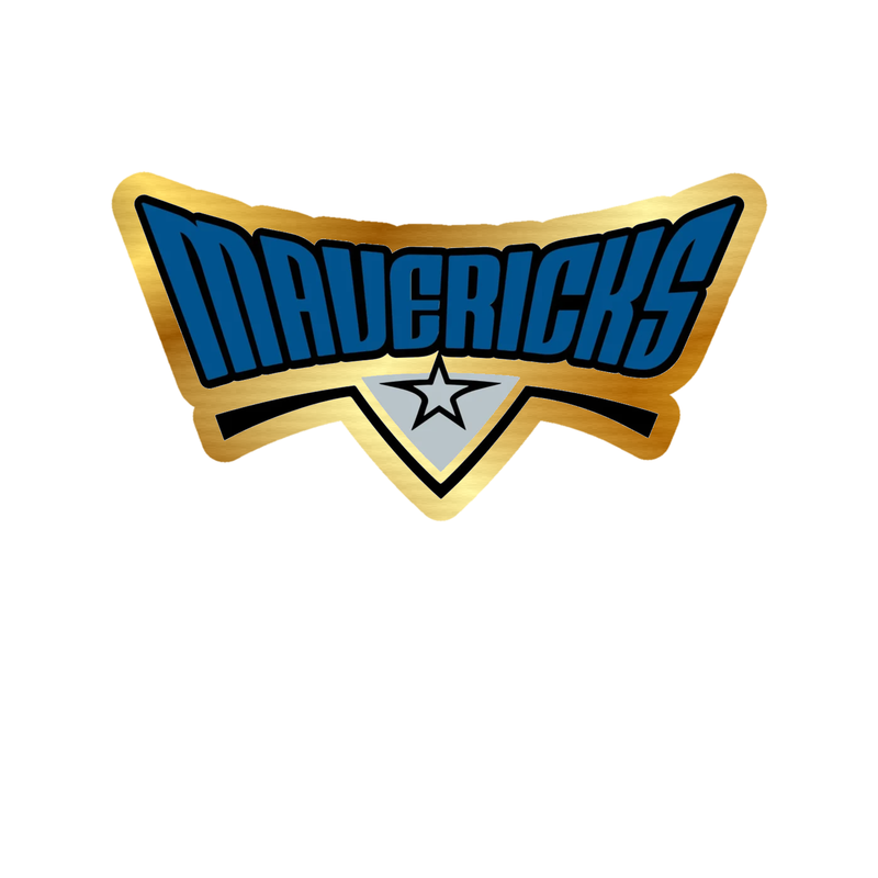 Dallas Mavericks - Mavericks - Gold Chrome Vinyl Sticker - Custom Size
